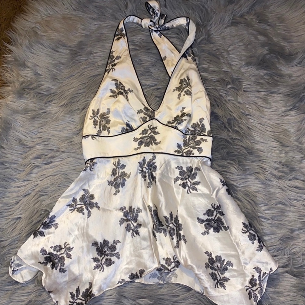 Michael Kors Silk Floral Halter Top